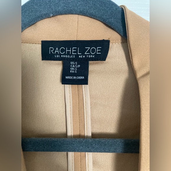 Rachel Zoe Open-Front Cropped Blazer in Camel Brown - Picture 2 of 3